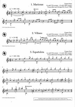 Baroque Guitar Anthology Vol. 1, sheet music sample