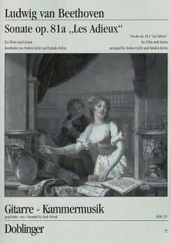 Beethoven, Ludwig van: Sonate op.81a Les Adieux für Flöte und Gitarre, Noten