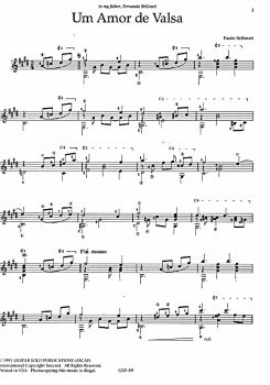 Bellinati, Paulo: Um Amor de Valsa for guitar solo, sheet music sample