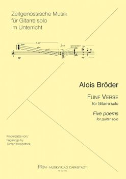 Bröder, Alois: 5 Verse für Gitarre solo, Noten