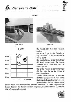Bursch, Peter: Peter Bursch`s Kinder-Gitarrenbuch, Gitarrenschule für Liedbegleitung ohne Noten, mit CD Beispiel