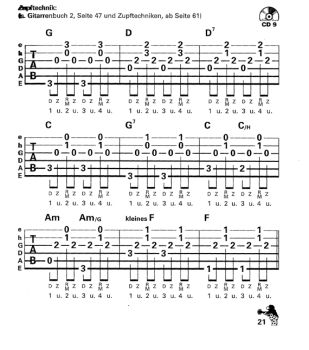 Bursch, Peter: Peter Bursch`s Songbuch für Gitarre Band 2, Beispiel