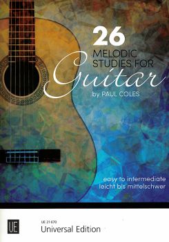 Coles, Paul: 26 Melodic Studies, leichte bis mittelschwere Etüden für Gitarre solo, Noten