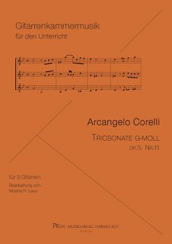 Corelli, Arcangelo: Triosonate g-moll op.3 Nr.11 für 3 Gitarren, Gitarrentrio Noten