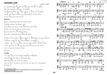 Das Ding Weihnachten, Songbook mit Noten Beispiel