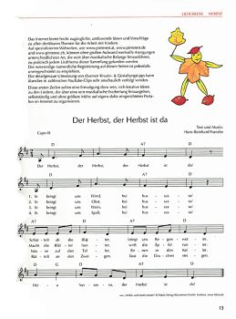 Das Große Dux Kinderliederbuch - Children`s Songs for Guitar accompaniment, songbook sample