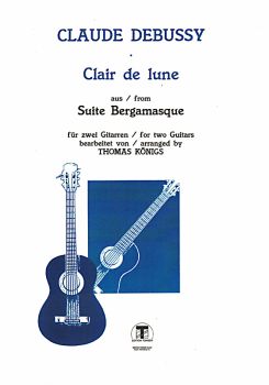 Debussy, Claude: Clair de Lune aus Suite Bergamasque für Gitarrenduo, Noten