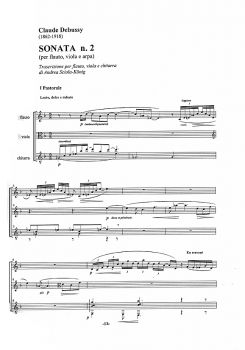 Debussy, Claude: Sonata n. 2 für Flöte, Viola und Gitarre, Noten Beispiel