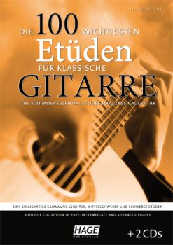 The 100 most essential etudes for guitar, a collection of easy, intermediate and advanced etudes, sheet music
