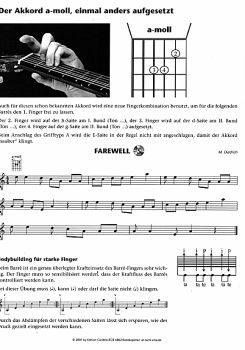 Diedrich, Michael: Semmelrockin, Barré Technik, Gitarrenschule, Noten Beispiel