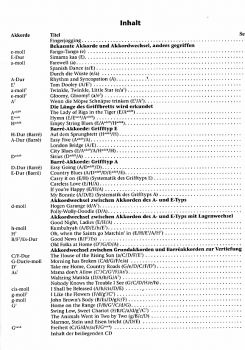 Diedrich, Michael: Semmelrockin, Barré Technik, Gitarrenschule, Noten Inhalt