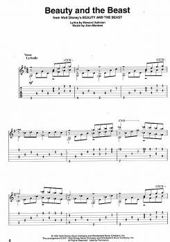 Disney Songs for Classical Guitar - 20 Songs für Gitarre solo in Noten und Tabulatur Beispiel