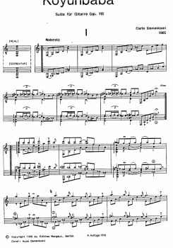 Domeniconi, Carlo: Koyunbaba für Gitarre solo, Noten Beispiel