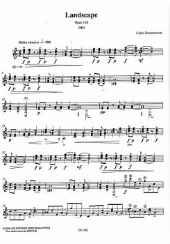 Domeniconi, Carlo: Landscape op. 126 for guitar solo, sheet music sample