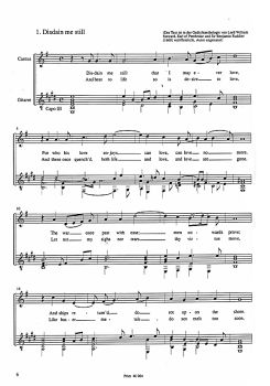 Dowland, John: A Pilgrimes Solace Part 1, for voice and guitar from the series All Songs in Urtext, sheet music sample