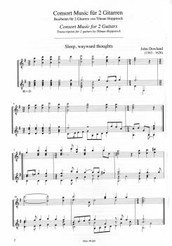 Preview: Dowland, John: Consort Music for 2 guitars, sheet music sample