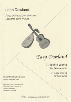 Dowland, John: Easy Dowland, 21 easy Lute Works for guitar solo, sheet music