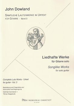Dowland, John: Complete Lute Works Vol. 3 - Songlike Works for guitar solo, sheet music