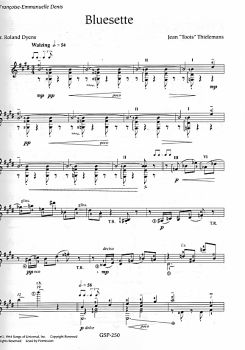 Dyens, Roland: Night & Day, 10 Jazz Arrangements für Gitarre solo, Noten Beispiel