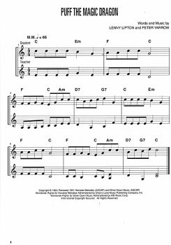 Easy Songs for 1-2 Mandolins, sheet music with CD sample