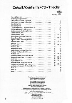 El-Salamouny, Ahmed: Beach Bossa, Brasilianische Musik für 1-2 Gitarren oder Melodieinstrument und Gitarre, Noten Inhalt