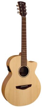 Faith FKV Venus Electro Naked Cutaway, Akustikgitarre mit Tonabnehmer, mit Hülle