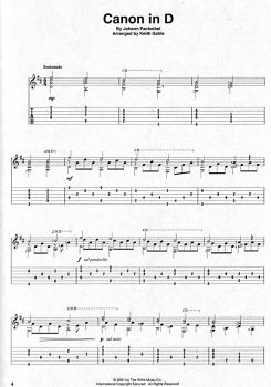 Favorite Pieces for Classical Guitar solo, sheet music sample