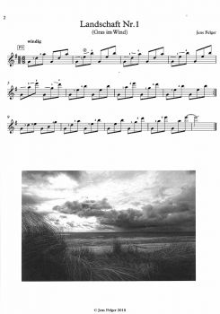 Felger, Jens: Landschaften - Landscapes, 10 pieces for guitar solo, sheet music sample