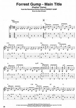 Fingerpicking Film Score Music for Guitar, sheet music sample