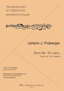 Froberger, Johann Jakob: Suite No. 19 for guitar solo, sheet music