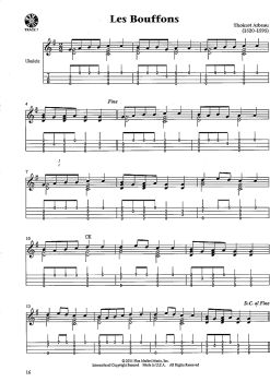 From Lute to Uke, frühe Lautenstücke für Ukulele in Noten und Tabulatur Beispiel