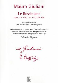 Giuliani, Mauro: Le Rossiniane op. 119-124 für Gitarre solo, Noten, ed. F. Zigante