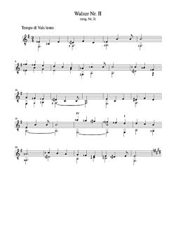 Große Komponisten für junge Gitarristen: Granados, Enrique: Valses Poeticos easy to intermediate for guitar solo, sheet music sample