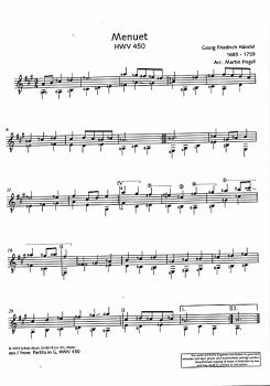 Händel, Georg Friedrich: Händel for Guitar solo, sheet music sample