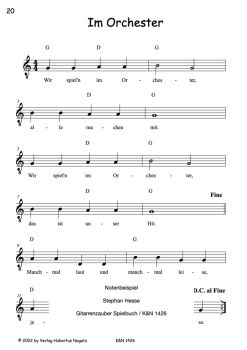 Hesse, Stephan: Gitarenzauber Playbook, suitable for the children's guitar method "Gitarrenzauber"  sample3