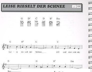 Hit Session für Ukulele Christmas, Songbook melody, lyrics and Ukulele-Chords, sheet music sample