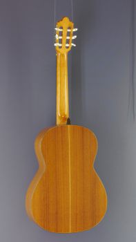 Klassische Gitarre Juan Aguilera, Modell Estudio 5, vollmassive spanische Konzertgitarre aus Zeder und Sapeli, Rückseite