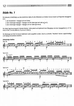 Käppel, Hubert: Die 44 wichtigsten Etüden für die Mittelstufe, Guitar Etudes, sheet music sample