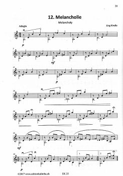 Kindle, Jürg: Fingerfood 1, 25 Studies for Mandolin, sheet music sample