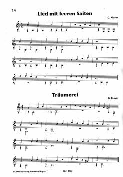 Kloyer, Gerhard: Fango Tango, very easy solos und duos for guitar, sheet music sample