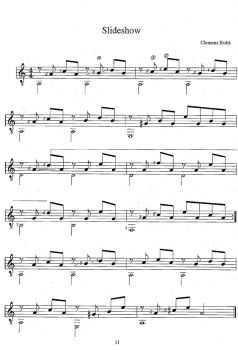 Kuba, Clemens: Pandora, 12 easy pieces for guitar, notes sample