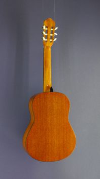 Children's guitar Lacuerda, model chica 58, ¾-guitar with 58 cm scale and solid cedar top back view