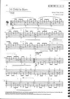 Langer, Michael: Acoustic Jazz Guitar Solos, sheet music, sample tablature
