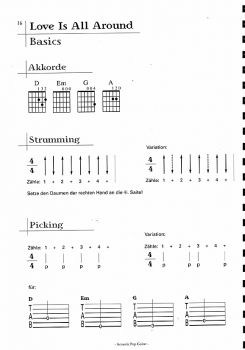 Langer, Michael: Acoustic Pop Guitar 1 - Gitarrenschule für Songbegleitung Noten Beispiel