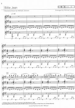 Langer, Michael / Jackson, Michael: Billie Jean for 4 Guitars, sheet music