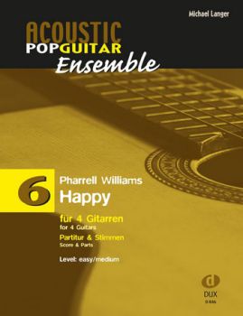 Langer, Michael / Williams, Pharrell: Happy for 4 guitars, sheet music
