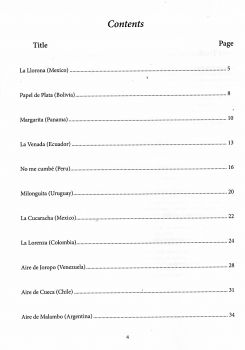 Latin American Folk Music for Classic Guitar, Gitarre solo Noten Inhalt