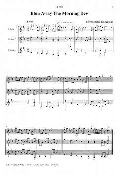 Linnemann, Maria: Jenny Jones and her Bicycle, 5 pieces for 3 guitars, sheet music sample