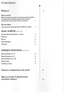 Llobet, Miguel: Guitar Works Vol. 7, Albeniz und Granados, Solo transcriptions IV, Evocations, Gitarre solo Noten Inhalt