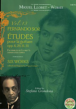 Llobet, Miguel, Guitar Works Vol. 13 - Fernando Sor Etudes and 6 Works, Faksimile für Gitarre solo, Noten
